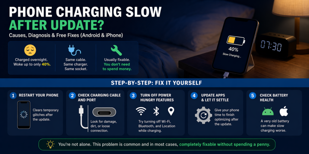 phone charging slow after update